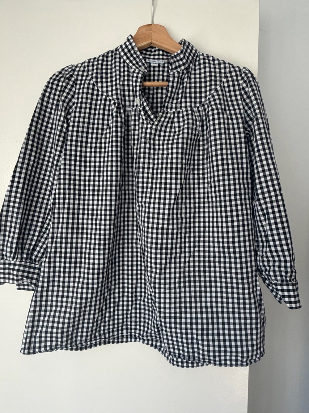 Steven Alan Black & White Gingham Button-Down Shirt
